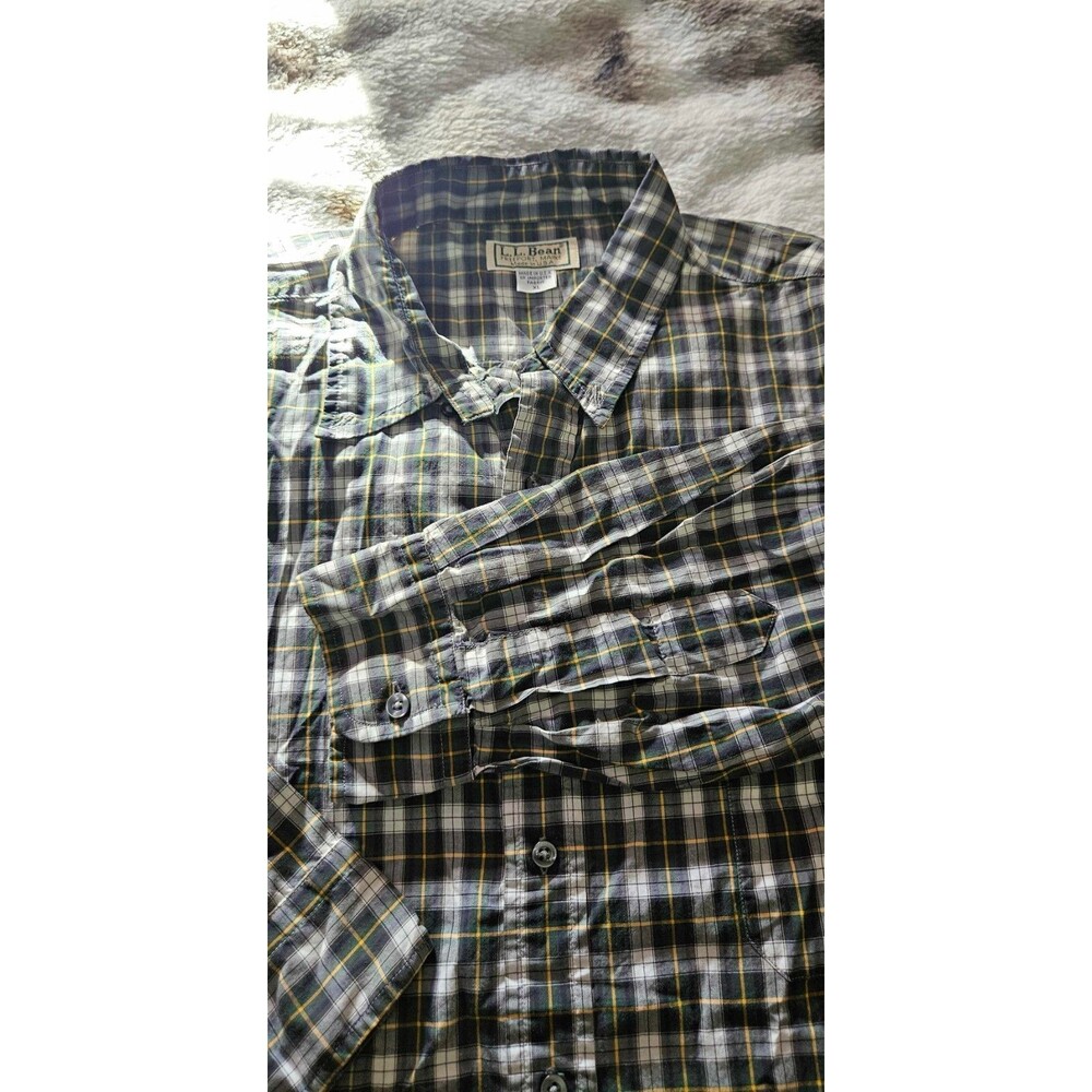 🔥 VINTAGE L.L. BEAN DRESS GORDON TARTAN SHIRT (MADE IN USA) - MEN'S XL